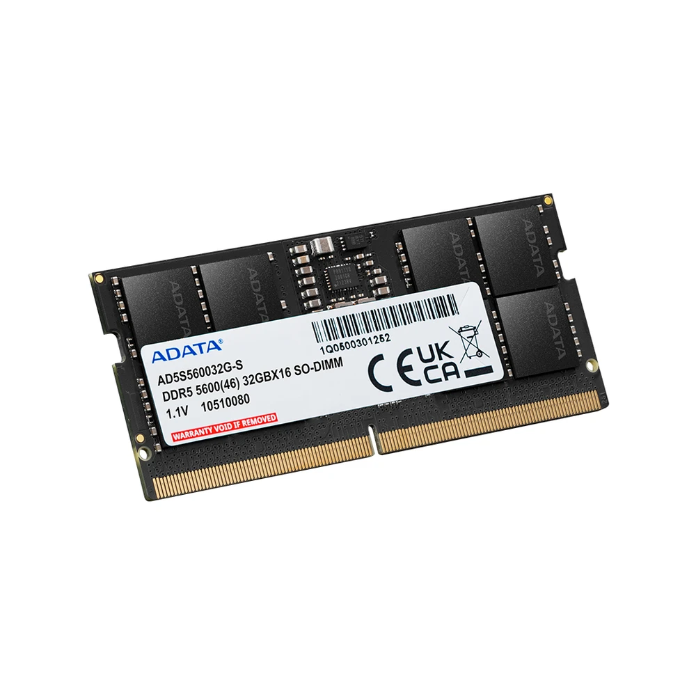 Memoria RAM ADATA AD5S560016G-S - DDR5 - 16GB - 5600MHz - SO-DIMM - para Laptop - AD5S560016G-S Memoria RAM ADATA AD5S560016G-S - DDR5 - 16GB - 5600MHz - SO-DIMM - para Laptop - AD5S560016G-S