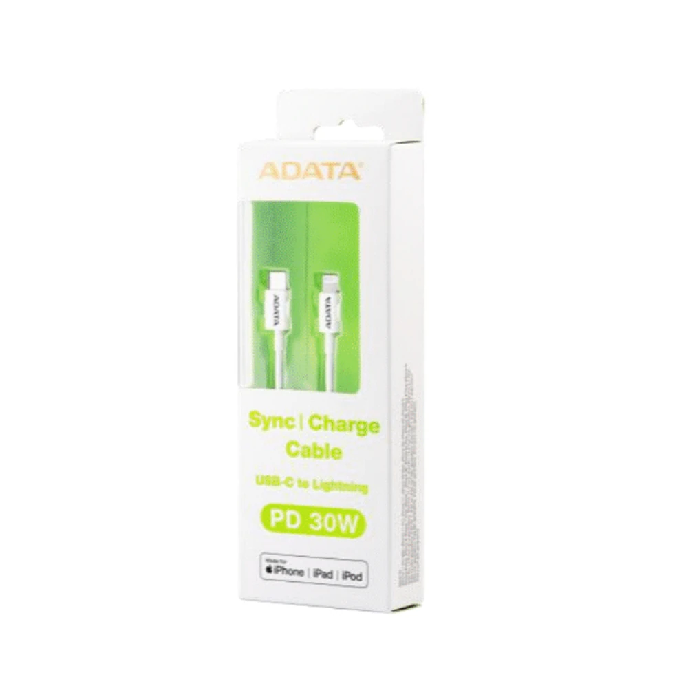 Cable ADATA AMFICPL-1M-CWH - USB-C a Lightning -1m - Blanco - AMFICPL-1M-CWH Cable ADATA AMFICPL-1M-CWH - USB-C a Lightning -1m - Blanco - AMFICPL-1M-CWH