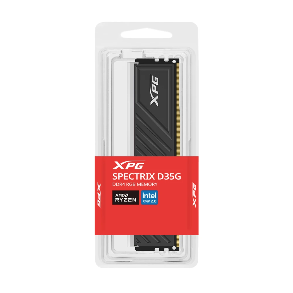 Memoria RAM ADATA XPG Spectrix D35G - DDR4 - 16GB - 3200MHz - U-DIMM - para PC - Negro - RGB - AX4U320016G16A-SBKD35G Memoria RAM ADATA XPG Spectrix D35G - DDR4 - 16GB - 3200MHz - U-DIMM - para PC - Negro - RGB - AX4U320016G16A-SBKD35G