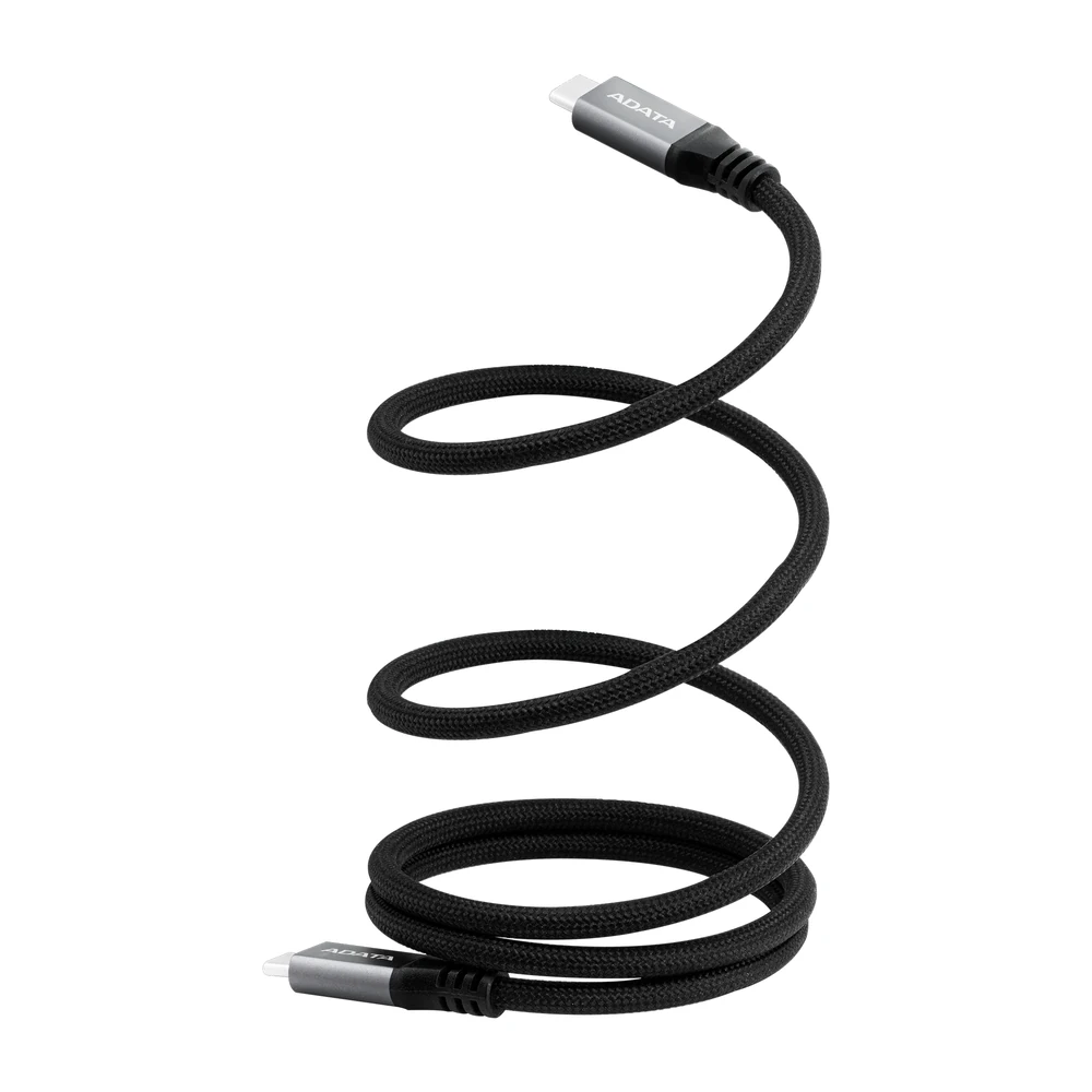 Cable USB-C ADATA CACCU3 - 1m - Magnético - Negro - CACCU3-100W-100AN-BK Cable USB-C ADATA CACCU3 - 1m - Magnético - Negro - CACCU3-100W-100AN-BK