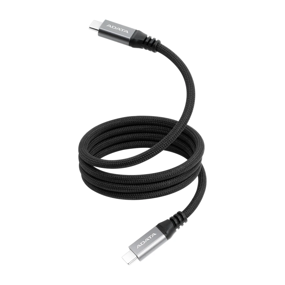 Cable USB-C ADATA CACCU3 - 1m - Magnético - Negro - CACCU3-100W-100AN-BK Cable USB-C ADATA CACCU3 - 1m - Magnético - Negro - CACCU3-100W-100AN-BK