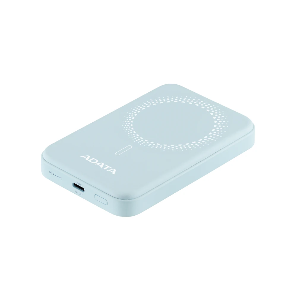 Cargador Inalámbrico ADATA R050 - 5000 mAh - MagSafe - USB-C - Azul - PR050-11LB Cargador Inalámbrico ADATA R050 - 5000 mAh - MagSafe - USB-C - Azul - PR050-11LB