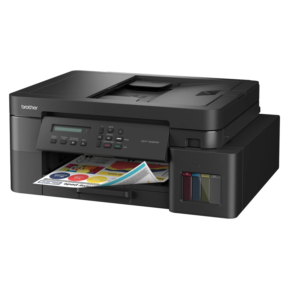 Multifuncional Brother DCP-T830DW - 30ppm Negro - 26ppm Color - Tinta Continua - Wi-Fi - USB - Dúplex - DCPT830DW Multifuncional Brother DCP-T830DW - 30ppm Negro - 26ppm Color - Tinta Continua - Wi-Fi - USB - Dúplex - DCPT830DW