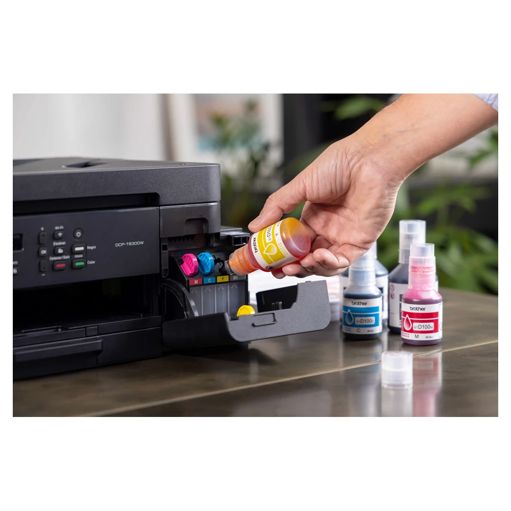 Multifuncional Brother DCP-T830DW - 30ppm Negro - 26ppm Color - Tinta Continua - Wi-Fi - USB - Dúplex - DCPT830DW Multifuncional Brother DCP-T830DW - 30ppm Negro - 26ppm Color - Tinta Continua - Wi-Fi - USB - Dúplex - DCPT830DW