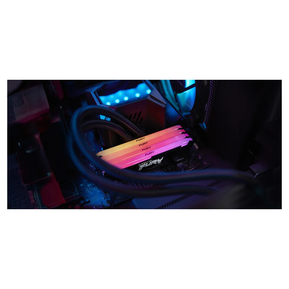 Memoria RAM Kingson FURY Beast - DDR4 - 32GB (2x16GB) - 3200MHz - DIMM - Para PC - KF432C16BB2AK2/32