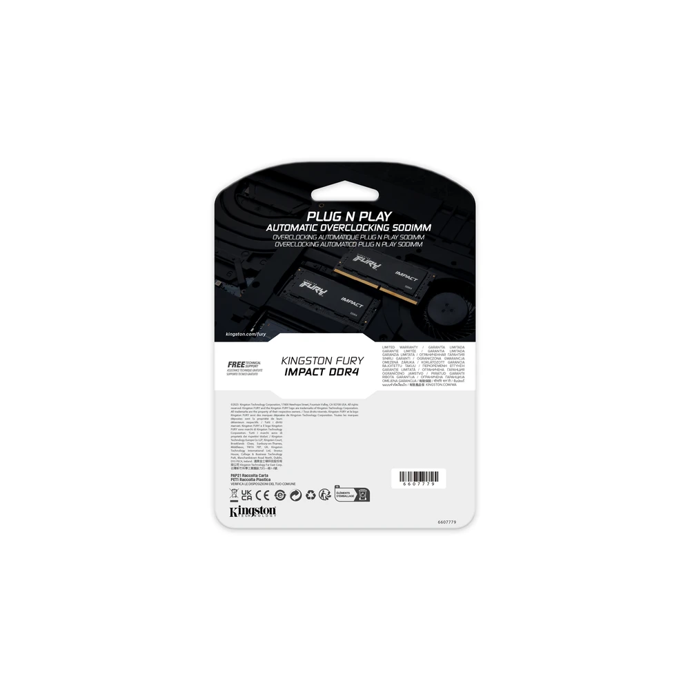 Memoria RAM Kingston FURY Impact - DDR4 - 32GB - 3200MHz - SO-DIMM - Para Laptop - KF432S20IB/32 Memoria RAM Kingston FURY Impact - DDR4 - 32GB - 3200MHz - SO-DIMM - Para Laptop - KF432S20IB/32