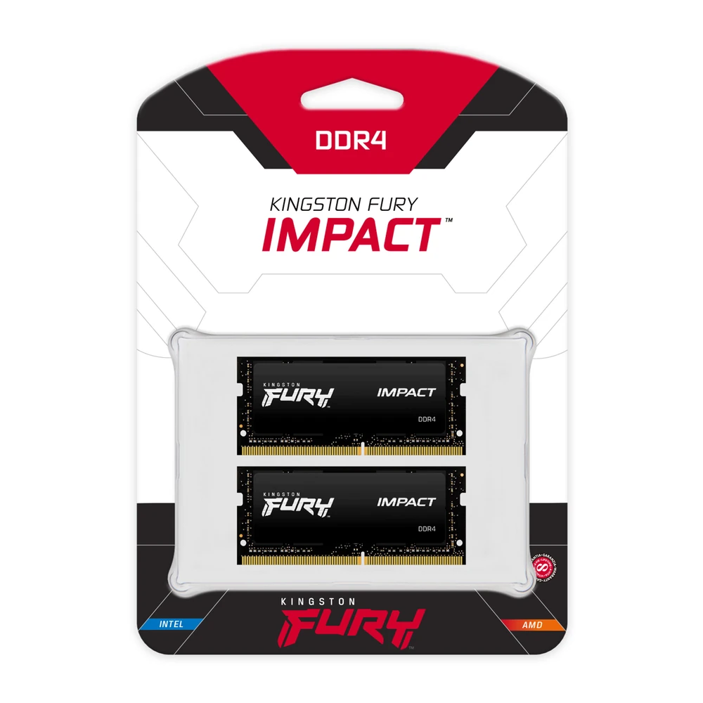 Memoria RAM Kingston FURY Impact - DDR4 - 64GB (2x 32GB) - 3200MHz - SO-DIMM - para Laptop - KF432S20IBK2/64 Memoria RAM Kingston FURY Impact - DDR4 - 64GB (2x 32GB) - 3200MHz - SO-DIMM - para Laptop - KF432S20IBK2/64