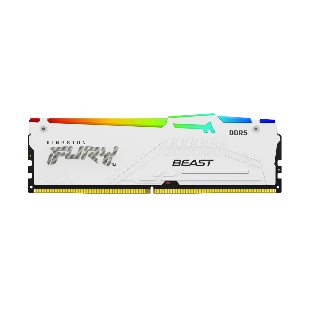 Memoria RAM Kingston FURY Beast White RGB - DDR5 - 16GB - 6000MHz - UDIMM - para PC - KF560C36BWE2A-16