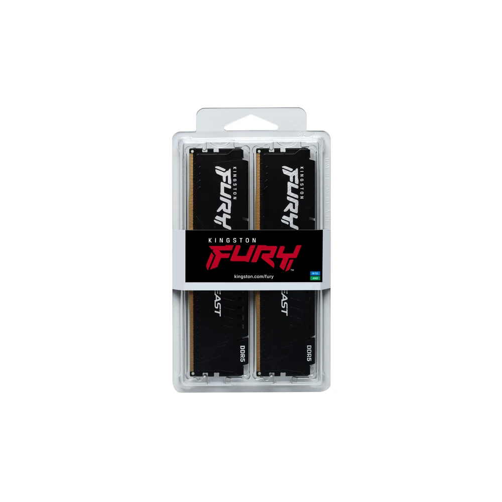Memoria RAM Kingston FURY Beast - DDR5 - 32GB (2x 16GB) - 5200MHz - DIMM - Para PC - KF552C40BBK2-32 Memoria RAM Kingston FURY Beast - DDR5 - 32GB (2x 16GB) - 5200MHz - DIMM - Para PC - KF552C40BBK2-32