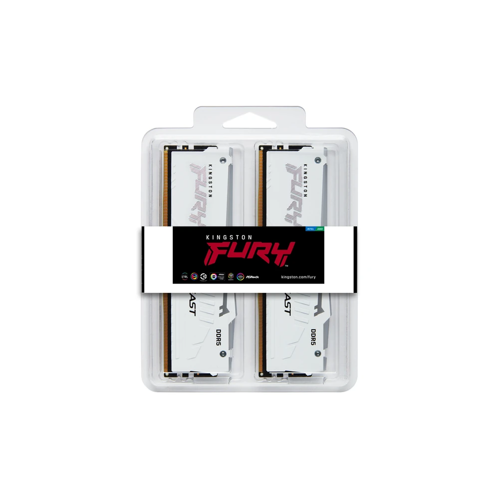 Memoria RAM Kingston FURY Beast RGB - DDR5 - 64GB (2x 32GB) - 6000MHz - UDIMM - para PC - KF560C36BWEAK2-64