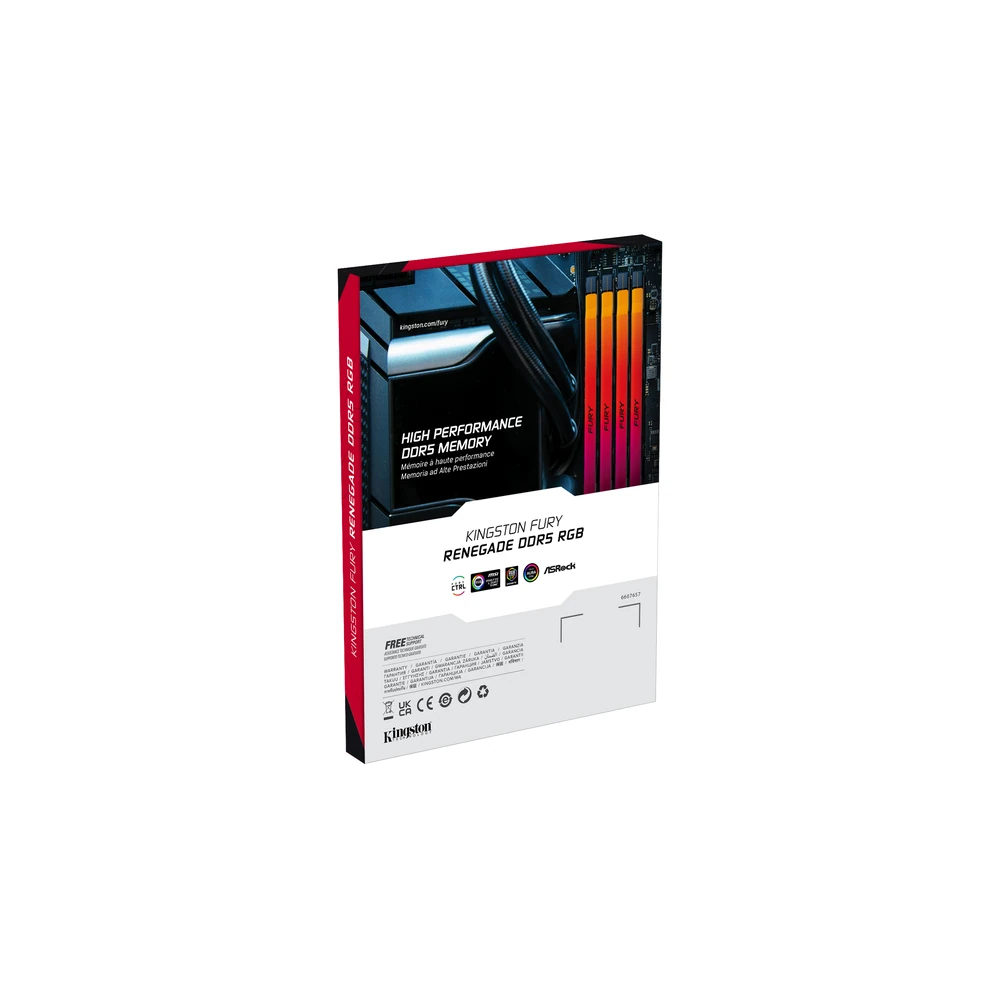 Memoria RAM Kingston FURY Renegade RGB - DDR5 - 16GB - 6800MHz - UDIMM - para PC - KF568C36RSA-16 Memoria RAM Kingston FURY Renegade RGB - DDR5 - 16GB - 6800MHz - UDIMM - para PC - KF568C36RSA-16