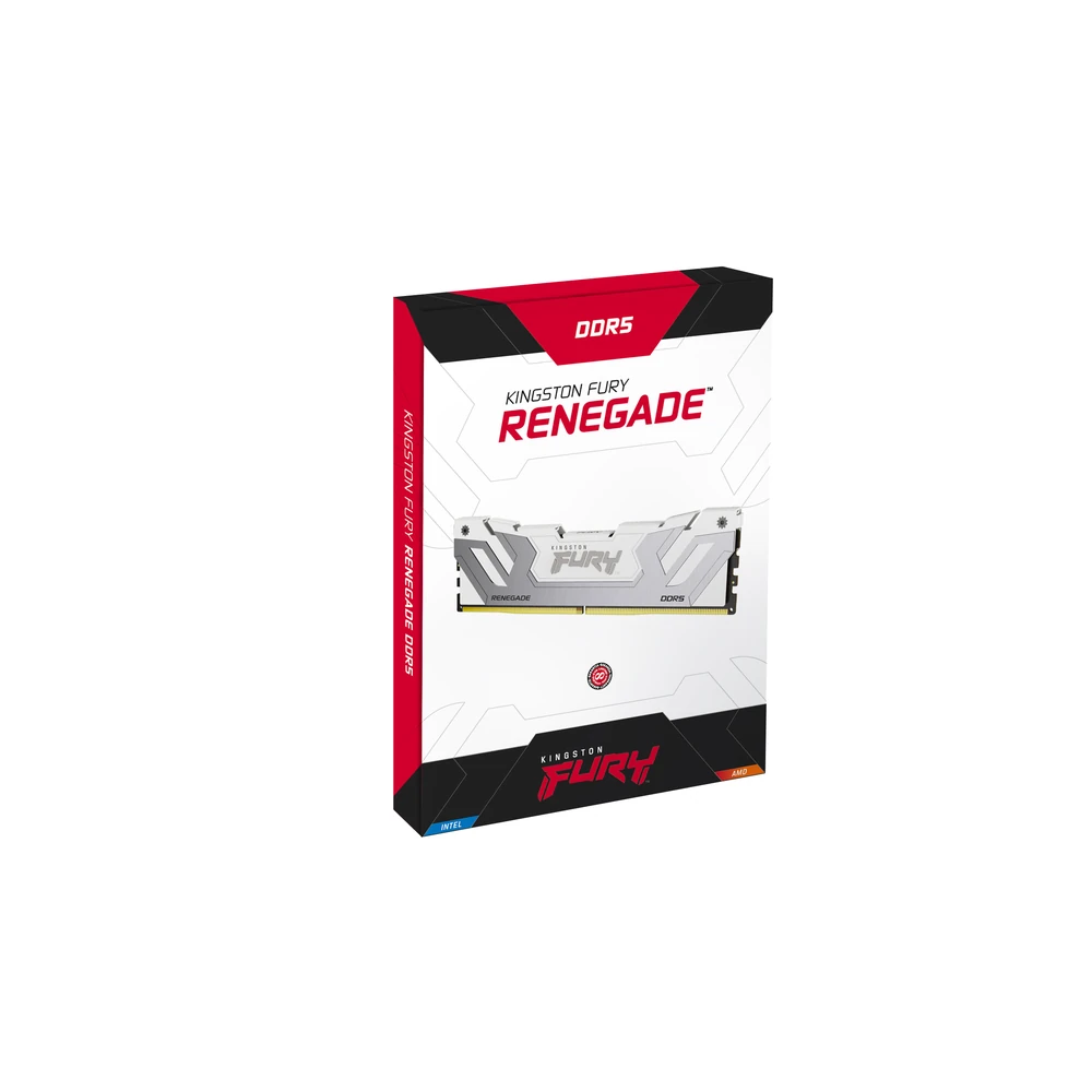 Memoria RAM Kingston FURY Renegade Silver/White - DDR5 - 48GB (2x24GB) - 8400MHz - UDIMM - Para PC - KF584CU40RWK2-48