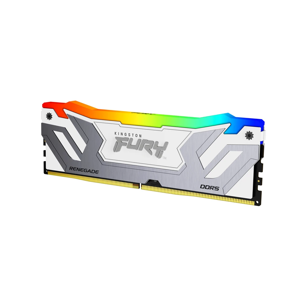 Memoria RAM Kingston FURY Renegade White RGB - DDR5 - 24GB - 8400MHz - UDIMM - Para PC - KF584CU40RWA-24