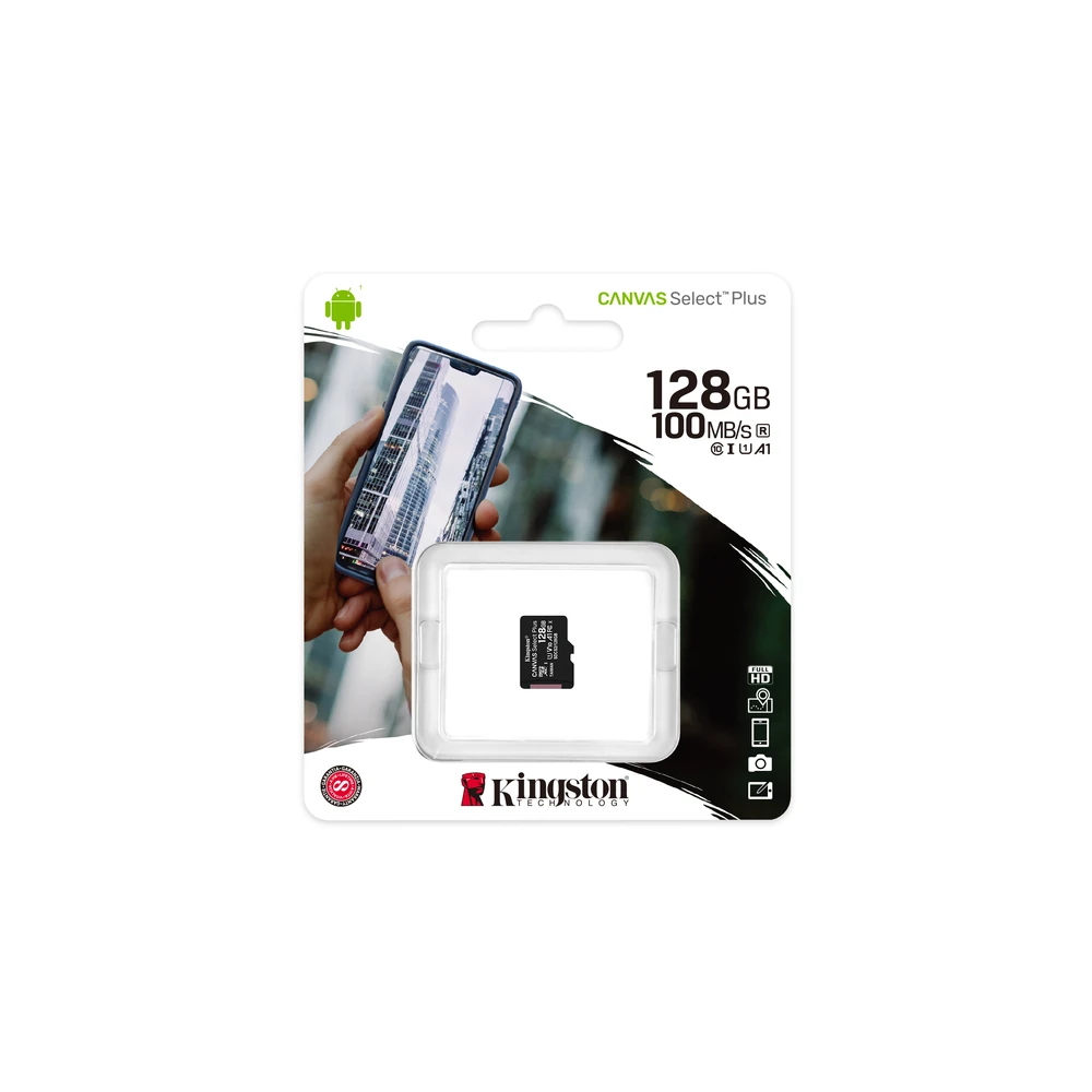 Memoria MicroSDXC Kingston Canvas Select Plus - 128GB - Clase 10 - UHS-I - Sin Adaptador - SDCS2/128GBSP Memoria MicroSDXC Kingston Canvas Select Plus - 128GB - Clase 10 - UHS-I - Sin Adaptador - SDCS2/128GBSP
