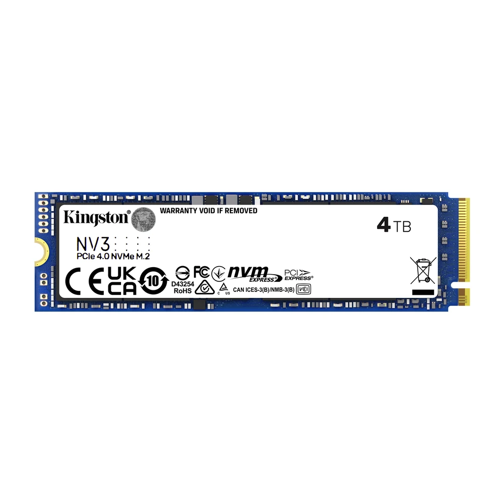 Unidad de Estado Sólido Kingston NV3 - M.2 - 4TB - PCI-E 4.0 - SNV3S/4000G Unidad de Estado Sólido Kingston NV3 - M.2 - 4TB - PCI-E 4.0 - SNV3S/4000G
