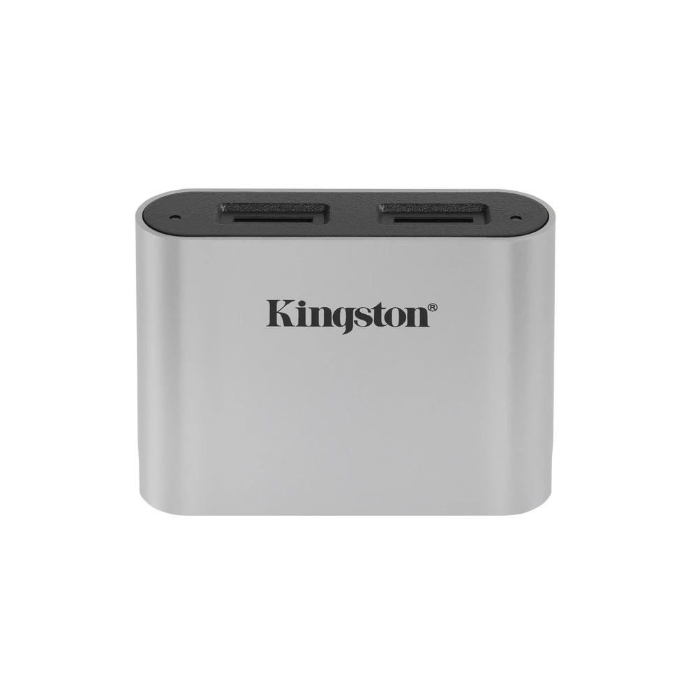 Lector de Tarjetas Kingston Workflow microSD Reader - 2 Tarjetas microSD - USB 3.2 - Negro con Plata - WFS-SDC Lector de Tarjetas Kingston Workflow microSD Reader - 2 Tarjetas microSD - USB 3.2 - Negro con Plata - WFS-SDC