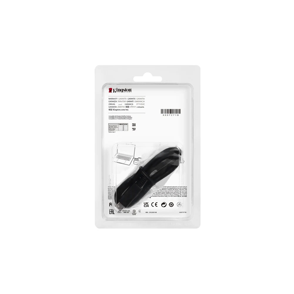 Lector de Tarjetas Kingston Workflow microSD Reader - 2 Tarjetas microSD - USB 3.2 - Negro con Plata - WFS-SDC Lector de Tarjetas Kingston Workflow microSD Reader - 2 Tarjetas microSD - USB 3.2 - Negro con Plata - WFS-SDC