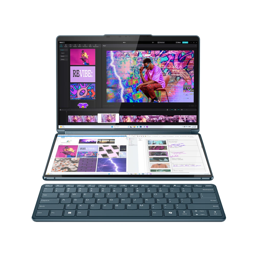 Laptop Lenovo Yoga Book 9 13IMU9 - 2x13.3" - Intel Core Ultra 7 155U - 16GB - 1TB SSD - Windows 11 Home - 83FF001PLM