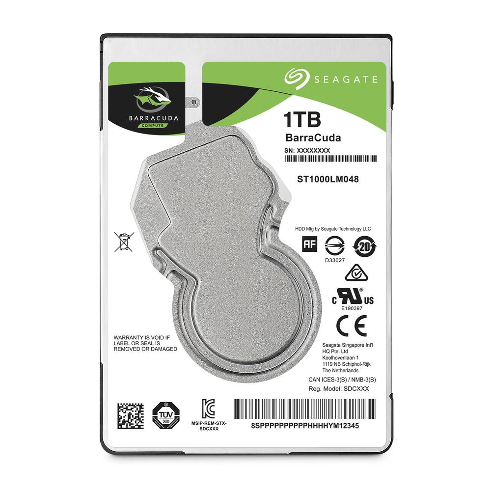 Disco Duro Interno Seagate BarraCuda - 2.5" - 1TB - SATA 3 - 5400 RPM - ST1000LM048 Disco Duro Interno Seagate BarraCuda - 2.5" - 1TB - SATA 3 - 5400 RPM - ST1000LM048