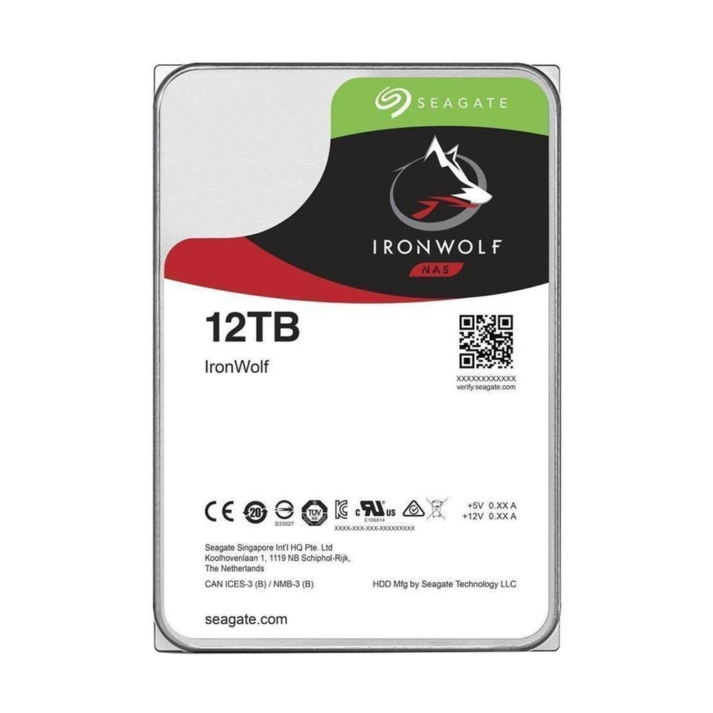 Disco Duro Seagate Ironwolf - 3.5" - 12TB - SATA 3 - Hot-plug - ST12000VN0008 Disco Duro Seagate Ironwolf - 3.5" - 12TB - SATA 3 - Hot-plug - ST12000VN0008