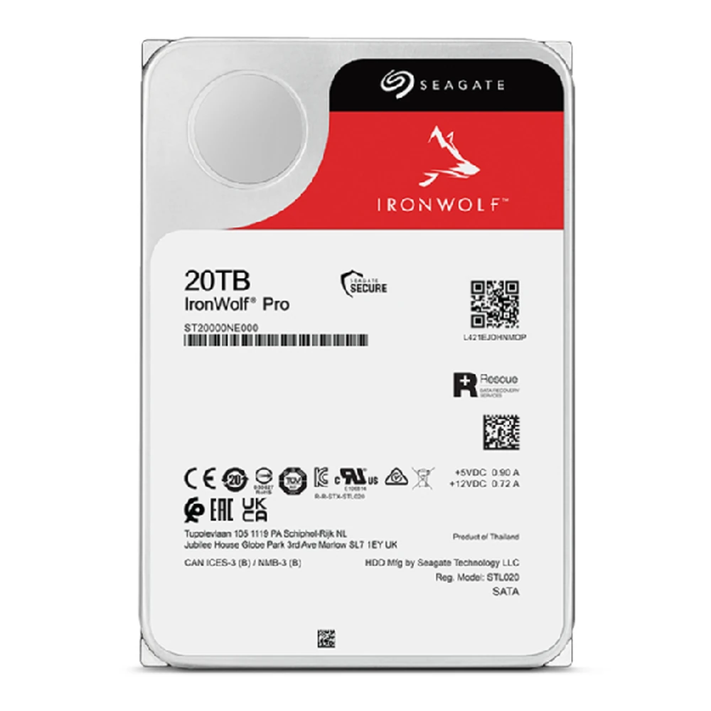 Disco Duro Seagate IronWolf Pro - 3.5" - 20TB - SATA 3 - Para NAS - ST20000NT001 Disco Duro Seagate IronWolf Pro - 3.5" - 20TB - SATA 3 - Para NAS - ST20000NT001