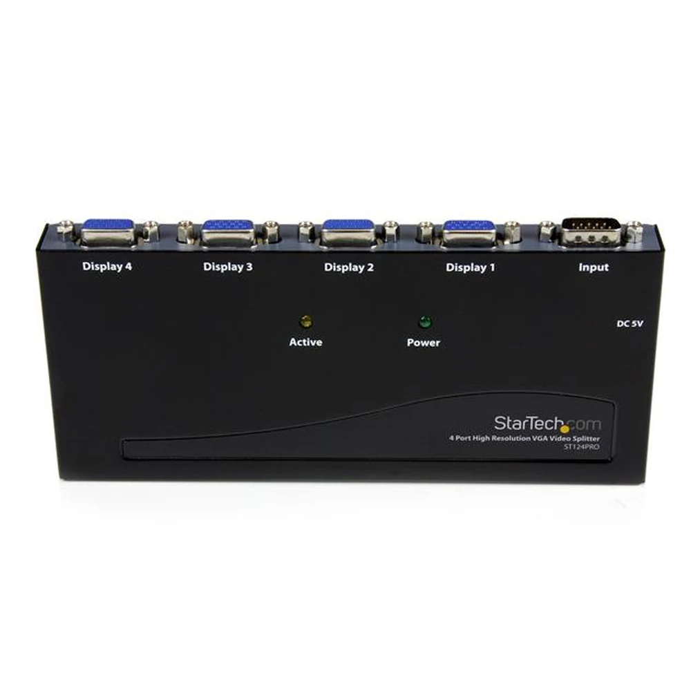 Duplicador Divisor StarTech.com ST124PRO Splitter VGA - 4 Puertos - 350MHz - Duplicador - ST124PRO Duplicador Divisor StarTech.com ST124PRO Splitter VGA - 4 Puertos - 350MHz - Duplicador - ST124PRO