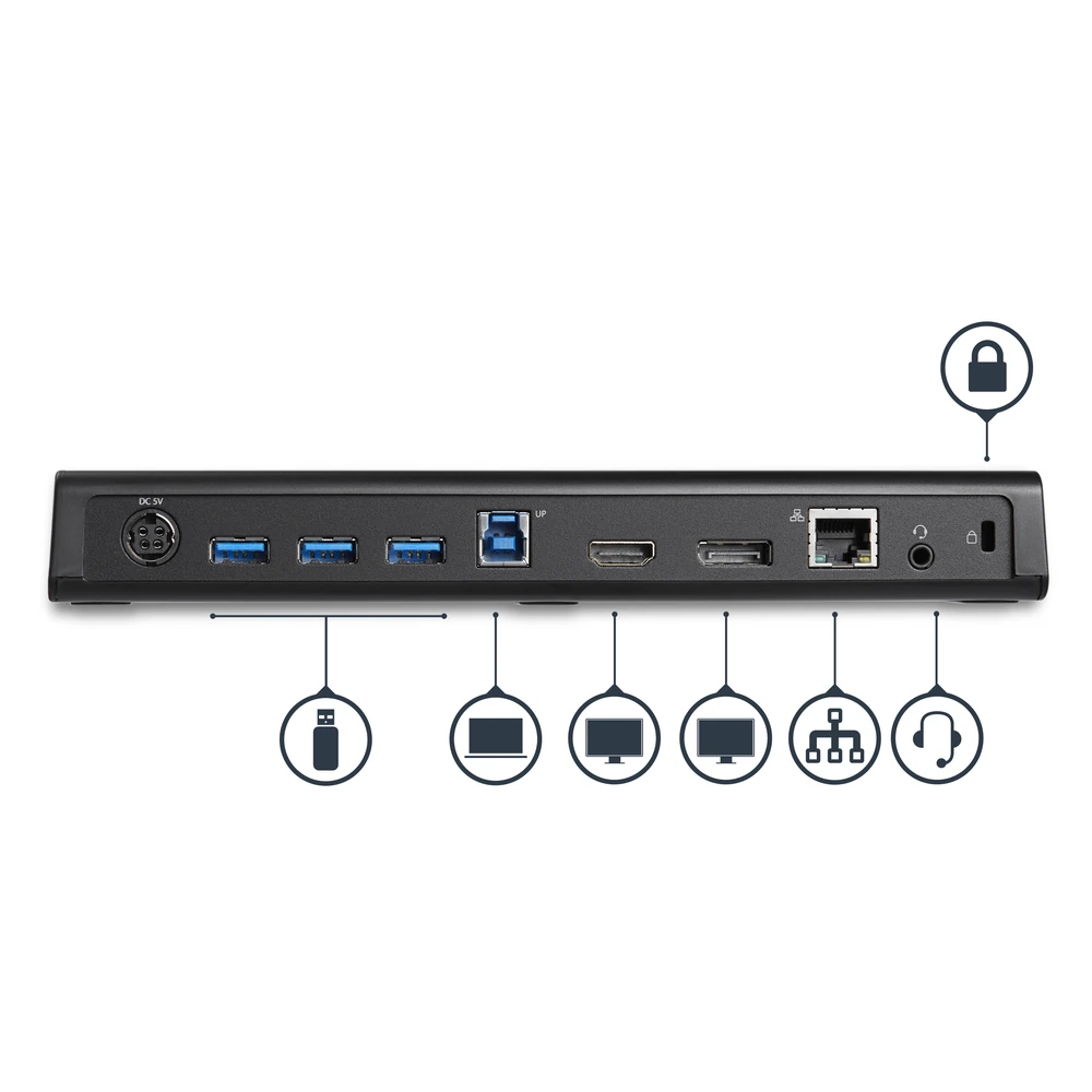 Docking Station StarTech.com USB3DOCKHDPC - HDMI - DisplayPort - USB 3.0 - Negro - USB3DOCKHDPC Docking Station StarTech.com USB3DOCKHDPC - HDMI - DisplayPort - USB 3.0 - Negro - USB3DOCKHDPC