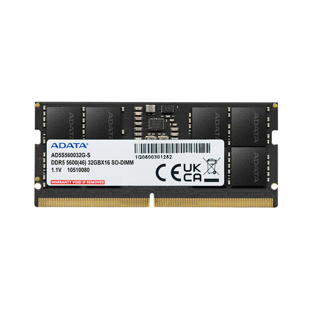Memoria RAM ADATA AD5S560016G-S - DDR5 - 16GB - 5600MHz - SO-DIMM - para Laptop - AD5S560016G-S Memoria RAM ADATA AD5S560016G-S - DDR5 - 16GB - 5600MHz - SO-DIMM - para Laptop - AD5S560016G-S