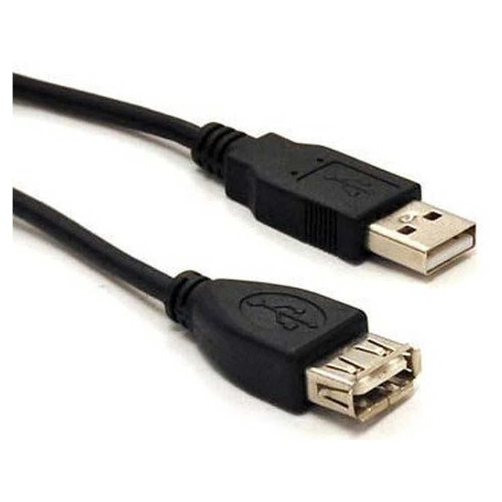 Extensión USB BRobotix 102334 - Macho/Hembra - 1.8 mts - Negro - 102334