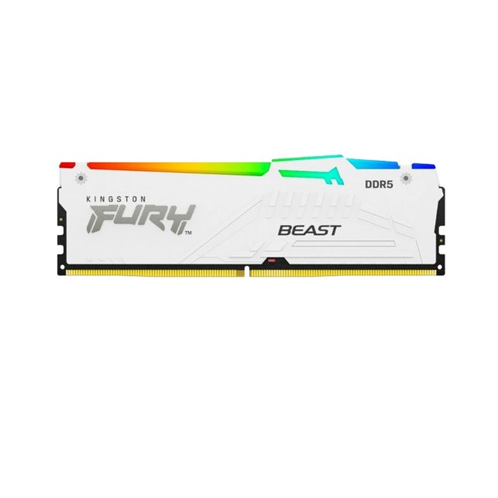 Memoria RAM Kingston FURY Beast RGB - DDR5 - 32GB - 5200MHz - DIMM - Para PC - Blanco - KF552C40BWA-32 Memoria RAM Kingston FURY Beast RGB - DDR5 - 32GB - 5200MHz - DIMM - Para PC - Blanco - KF552C40BWA-32