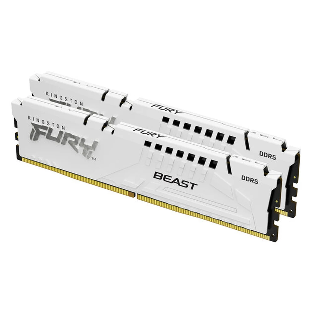 Memoria RAM Kingston FURY Beast White - DDR5 - 32GB (2x 16GB) - 5600MHz - UDIMM - Para PC - KF556C36BWEK2-32 Memoria RAM Kingston FURY Beast White - DDR5 - 32GB (2x 16GB) - 5600MHz - UDIMM - Para PC - KF556C36BWEK2-32
