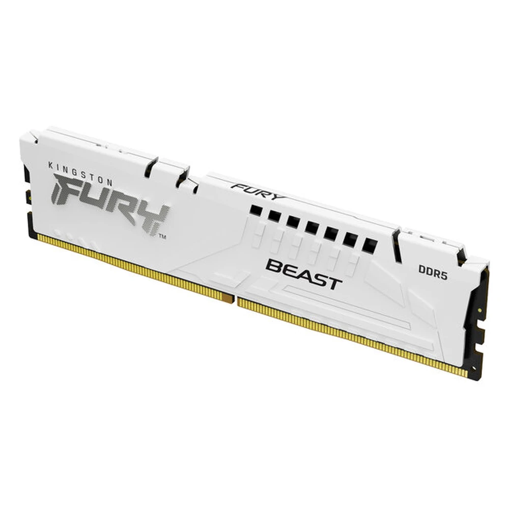 Memoria RAM Kingston FURY Beast White - DDR5 - 16GB - 6000MHz - UDIMM - Para PC - Blanco - KF560C36BWE2-16 Memoria RAM Kingston FURY Beast White - DDR5 - 16GB - 6000MHz - UDIMM - Para PC - Blanco - KF560C36BWE2-16
