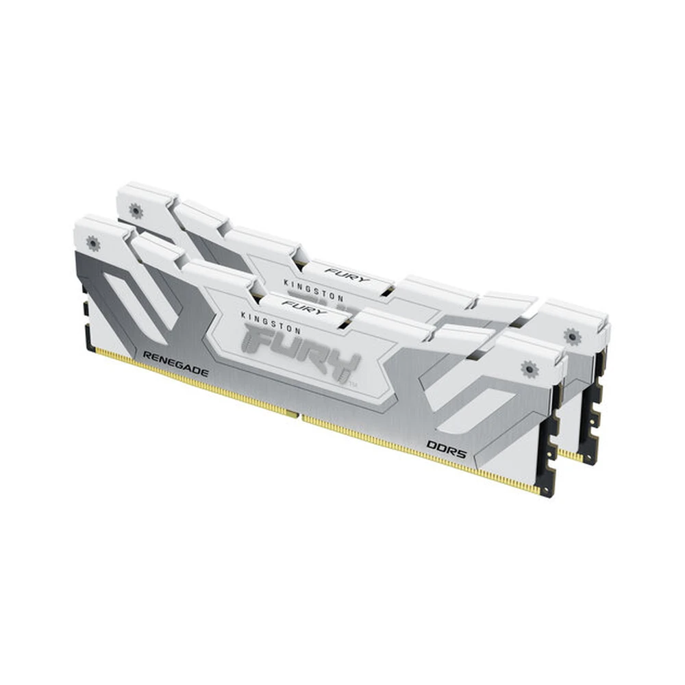 Memoria RAM Kingston FURY Renegade Silver/White - DDR5 - 48GB (2x24GB) - 8400MHz - UDIMM - Para PC - KF584CU40RWK2-48