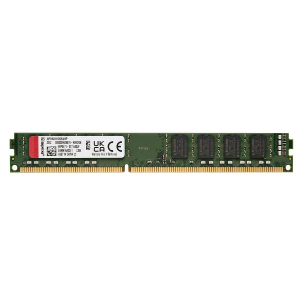 Memoria RAM Kingston ValueRAM - 4GB - DDR3 - 1600MHz - Non-ECC - KVR16N11D6A/4WP