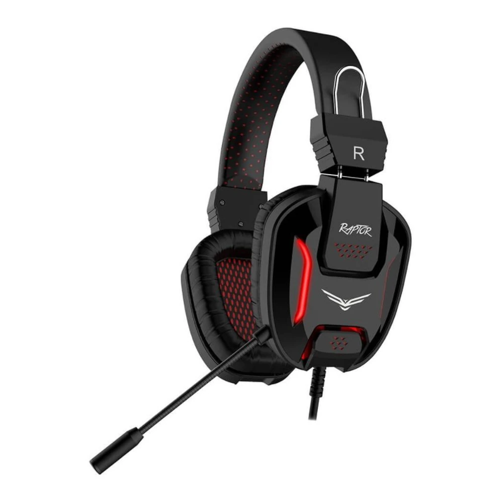 Diadema Gamer Naceb Technology RAPTOR - Alámbrico - Micrófono - LED - Negro con Rojo - NA-0312 Diadema Gamer Naceb Technology RAPTOR - Alámbrico - Micrófono - LED - Negro con Rojo - NA-0312