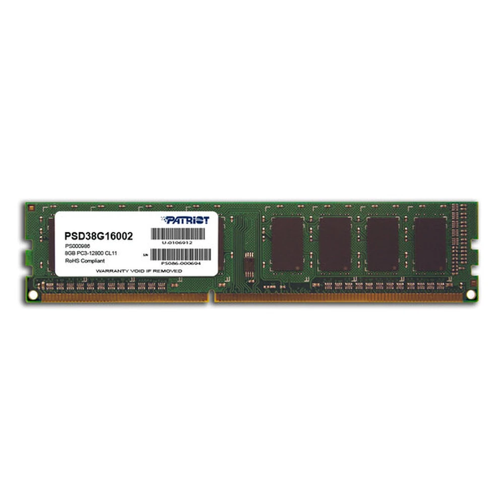 Memoria RAM PATRIOT Signature Line - DDR3 - 8GB - 1600MHz - UDIMM - para PC - PSD38G16002 Memoria RAM PATRIOT Signature Line - DDR3 - 8GB - 1600MHz - UDIMM - para PC - PSD38G16002