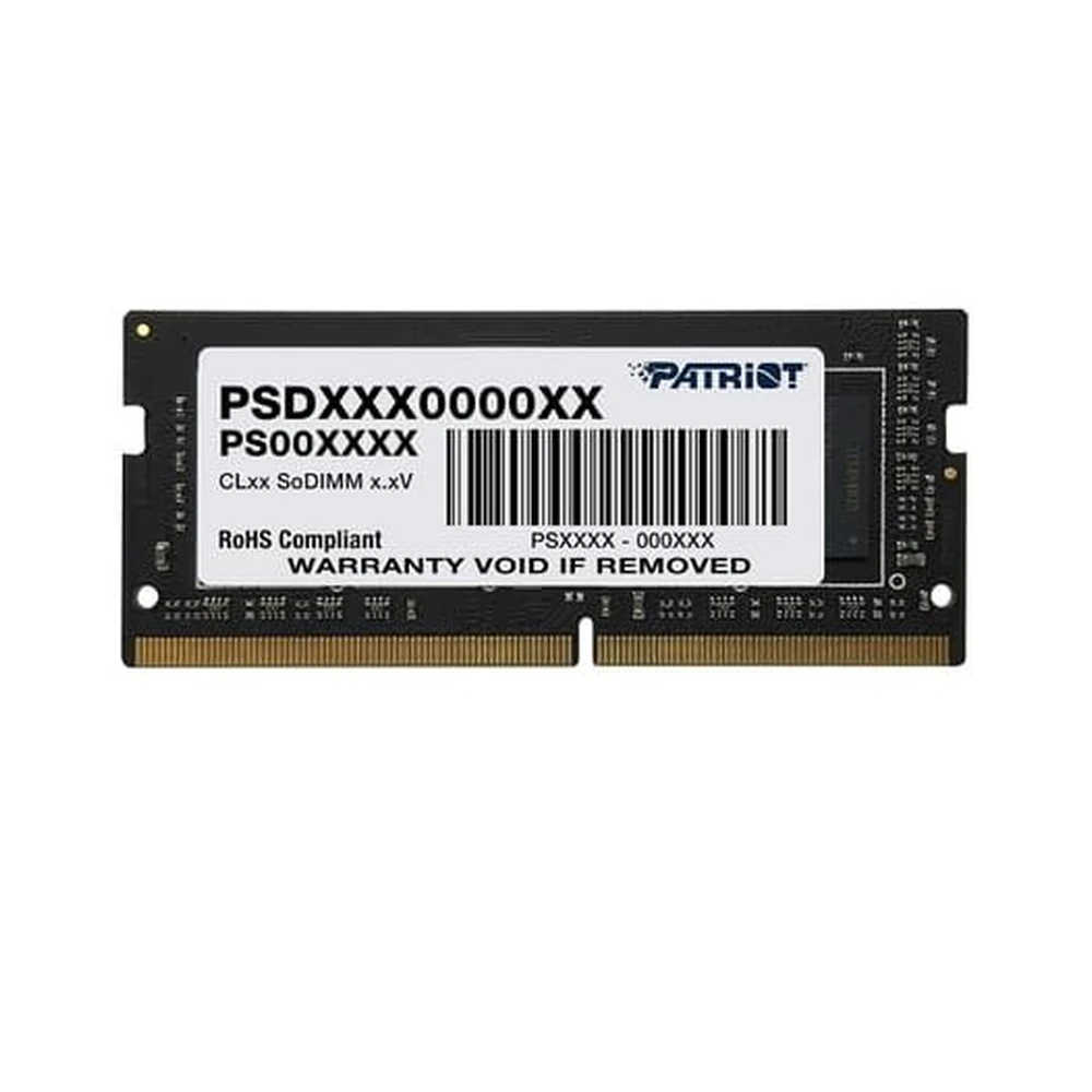Memoria RAM PATRIOT Signature - DDR4 - 8GB - 3200MHz - SO-DIMM - para Laptop - PSD48G32002S Memoria RAM PATRIOT Signature - DDR4 - 8GB - 3200MHz - SO-DIMM - para Laptop - PSD48G32002S