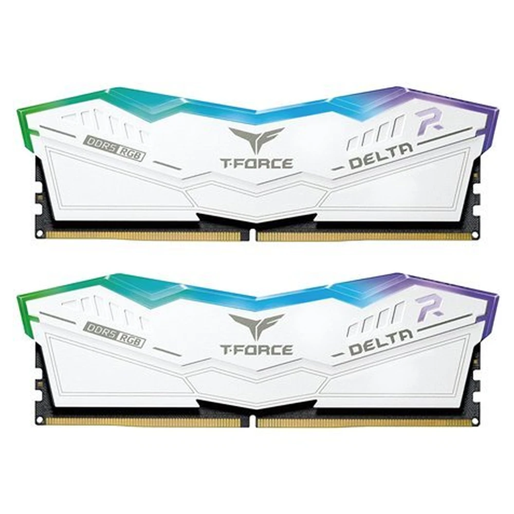 Memoria RAM TEAMGROUP T-Force Delta - DDR5 - 32GB (2x 16GB) - 6400MHz - DIMM - Para PC - FF4D532G6400HC40BDC01 Memoria RAM TEAMGROUP T-Force Delta - DDR5 - 32GB (2x 16GB) - 6400MHz - DIMM - Para PC - FF4D532G6400HC40BDC01