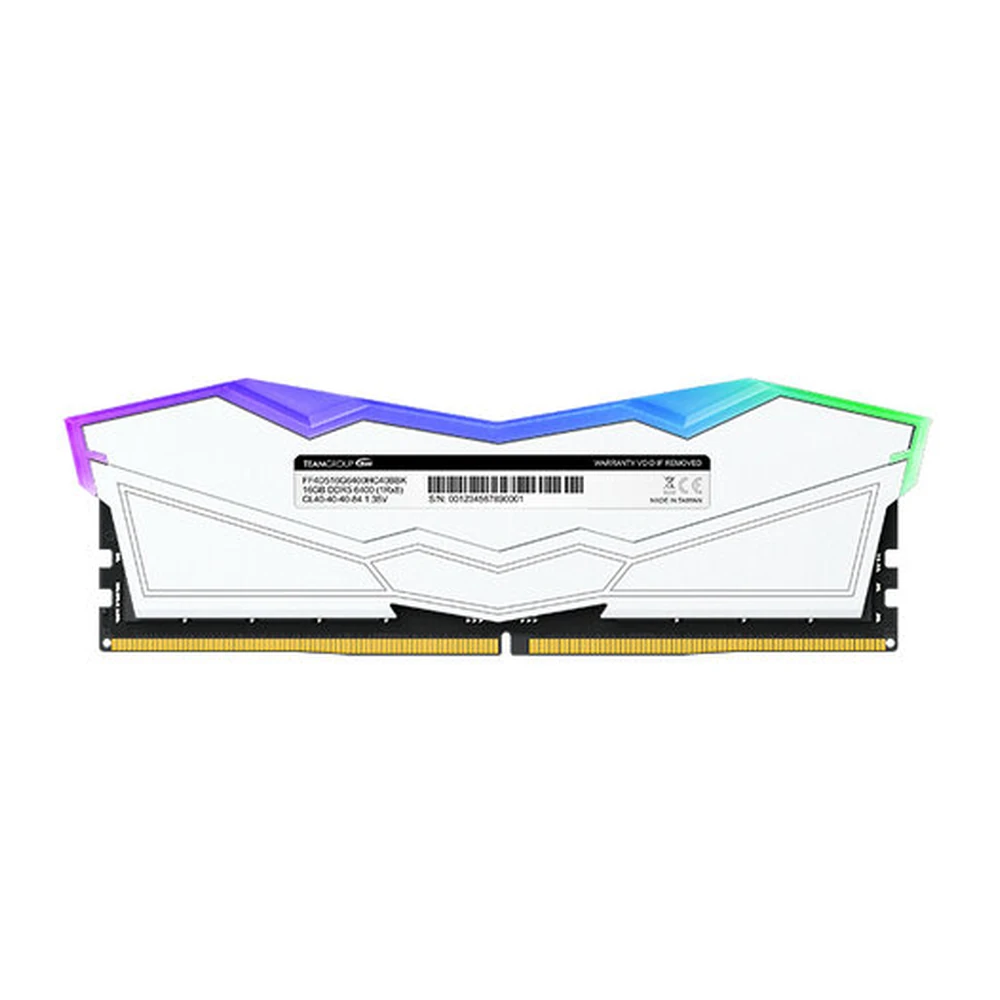 Memoria RAM TEAMGROUP T-FORCE Delta RGB - DDR5 - 32GB (2x 16GB) - 5600MHz - UDIMM - para PC - Blanco - FF4D532G5600HC36BDC01 Memoria RAM TEAMGROUP T-FORCE Delta RGB - DDR5 - 32GB (2x 16GB) - 5600MHz - UDIMM - para PC - Blanco - FF4D532G5600HC36BDC01