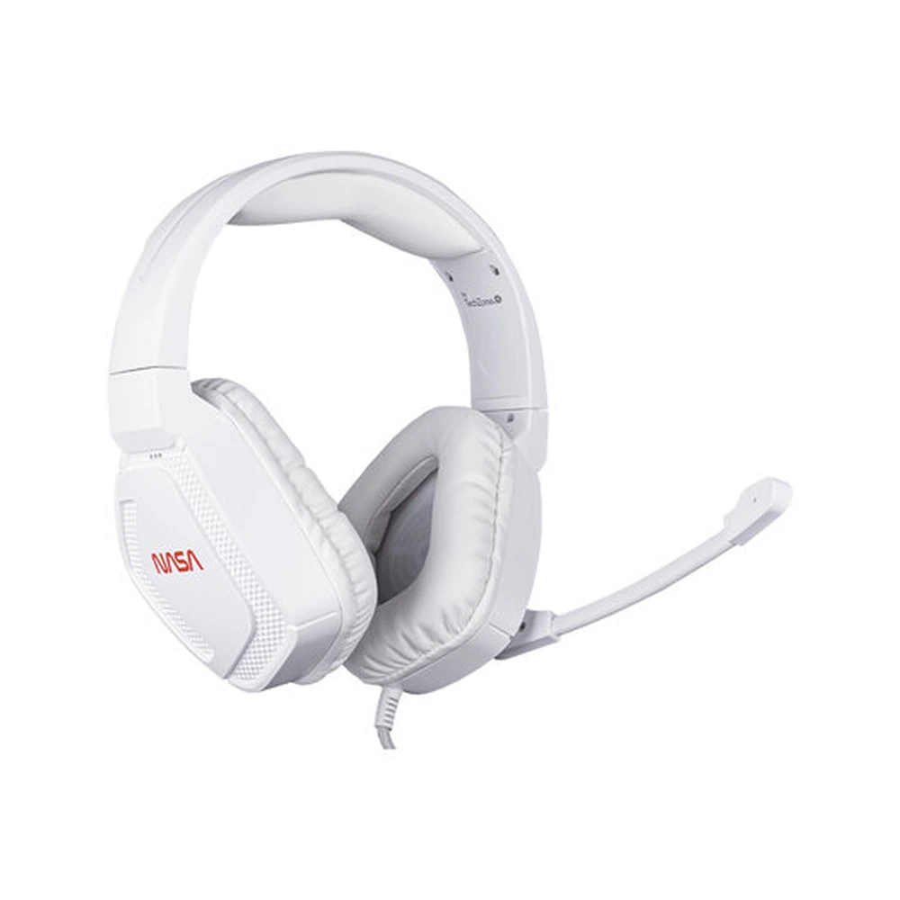 Diadema Gamer TechZone NS-HSG01 - Alámbrico - Micrófono - RGB - Blanco  - NS_HSG01