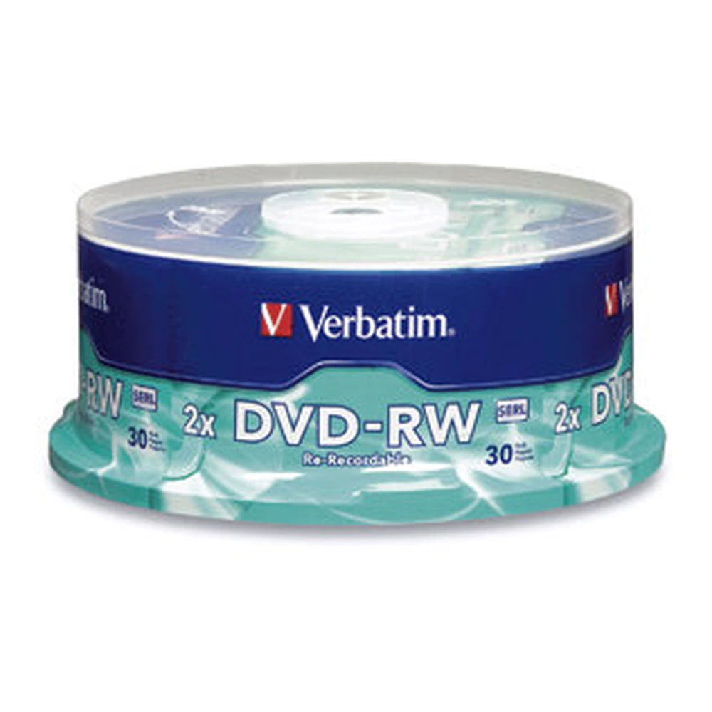 DVD-RW Verbatim - 4X - 4.7GB - Paquete de 30 Piezas - 95179 DVD-RW Verbatim - 4X - 4.7GB - Paquete de 30 Piezas - 95179