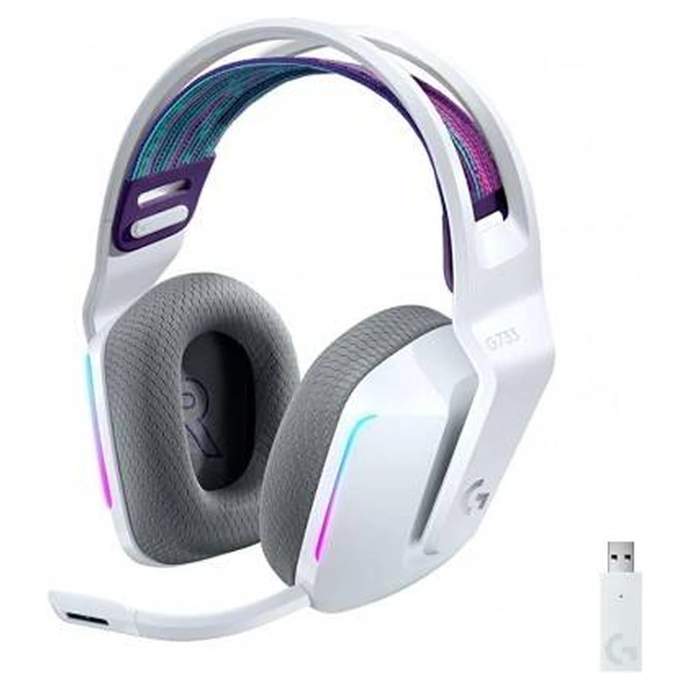 Diadema Gamer Logitech G733 Inalámbrico Micrófono Rgb Blanco - 981-000882 Diadema Gamer Logitech G733 Inalámbrico Micrófono Rgb Blanco - 981-000882