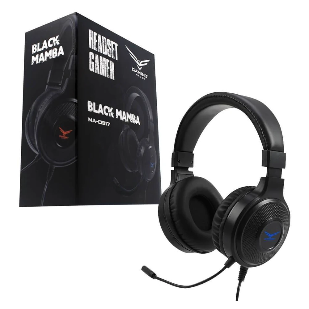 Diadema Gamer Naceb Technology Black Mamba Alámbrico Micrófono Led - NA-0317 Diadema Gamer Naceb Technology Black Mamba Alámbrico Micrófono Led - NA-0317